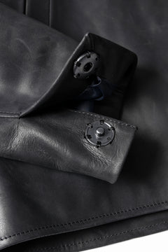 画像をギャラリービューアに読み込む, ierib EX-Collared Zip Jacket / Horse Nubuck Leather (BLACK)