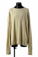 画像をギャラリービューアに読み込む, atelier AMBER SHIWA DYE LONG T-SHIRTS (yellow)