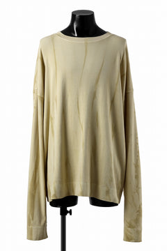 画像をギャラリービューアに読み込む, atelier AMBER SHIWA DYE LONG T-SHIRTS (yellow)