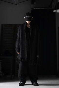 画像をギャラリービューアに読み込む, th products Inflated Cardigan / 1/4.5 kasuri loop knit (black)