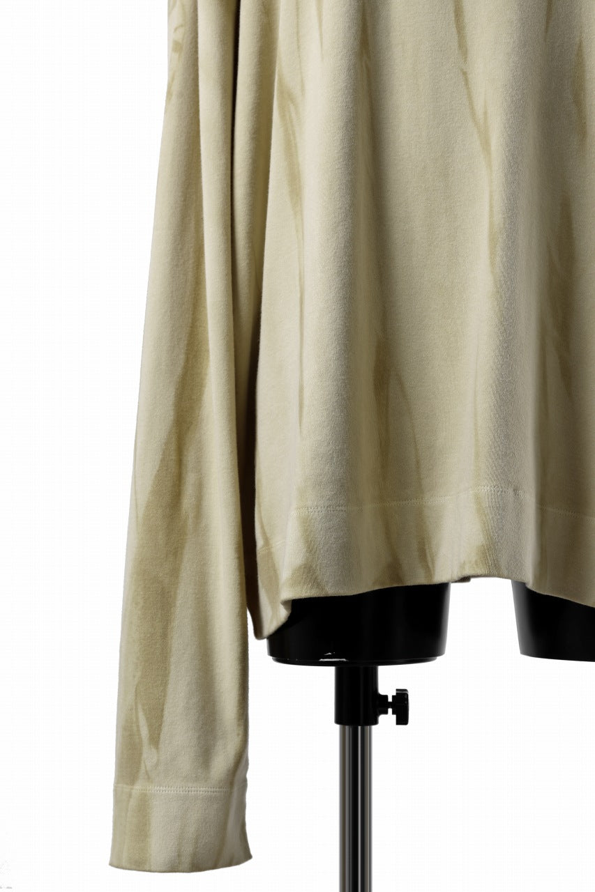 画像をギャラリービューアに読み込む, atelier AMBER SHIWA DYE LONG T-SHIRTS (yellow)