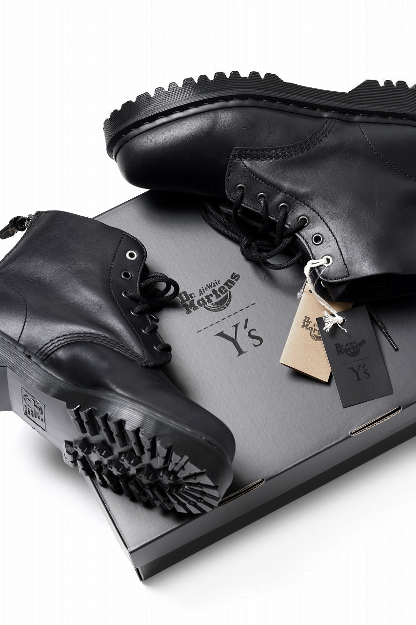 画像をギャラリービューアに読み込む, Y's x Dr. Martens 6 EYES BACK ZIP BOOTS 101 / CLASSIC CALF LEATHER (BLACK)