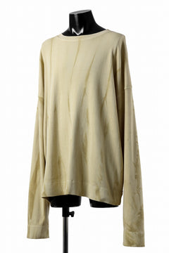 画像をギャラリービューアに読み込む, atelier AMBER SHIWA DYE LONG T-SHIRTS (yellow)