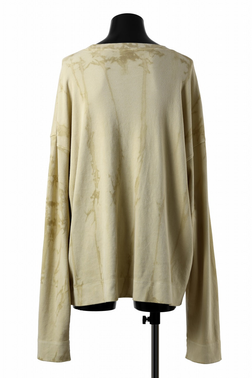 画像をギャラリービューアに読み込む, atelier AMBER SHIWA DYE LONG T-SHIRTS (yellow)