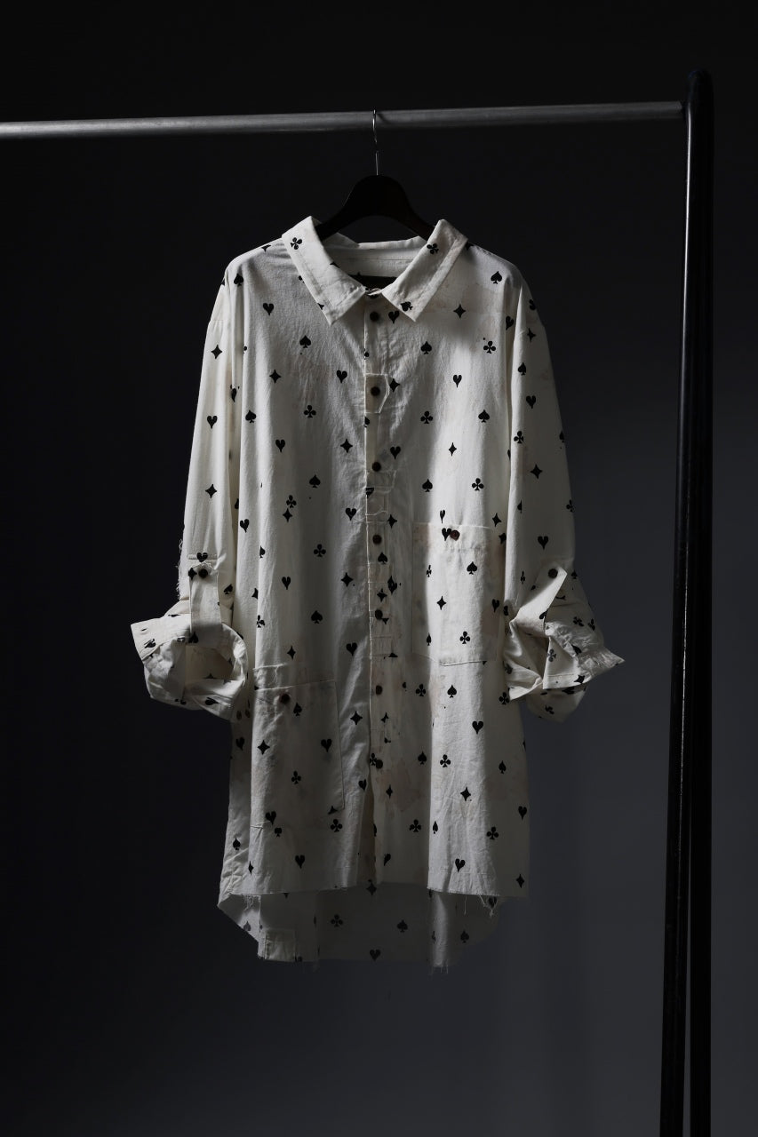 画像をギャラリービューアに読み込む, Aleksandr Manamis Mended Shirt / Tea Stain Dyed Cotton Gauze (QUATRE)