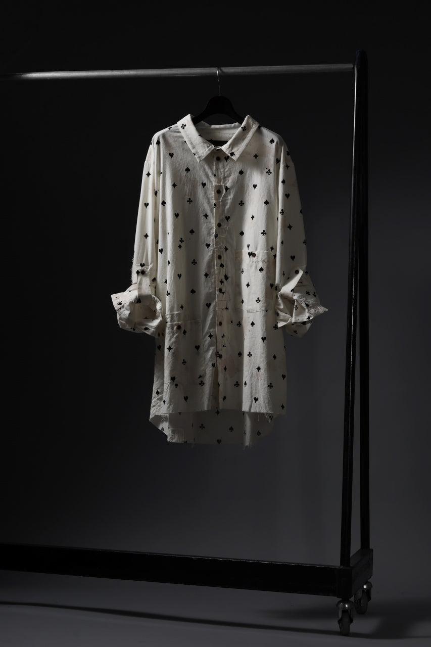 画像をギャラリービューアに読み込む, Aleksandr Manamis Mended Shirt / Tea Stain Dyed Cotton Gauze (QUATRE)