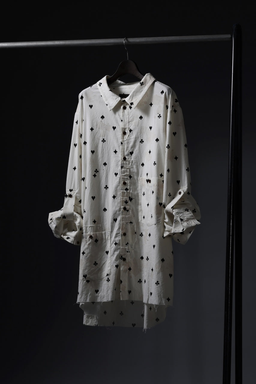 画像をギャラリービューアに読み込む, Aleksandr Manamis Mended Shirt / Tea Stain Dyed Cotton Gauze (QUATRE)