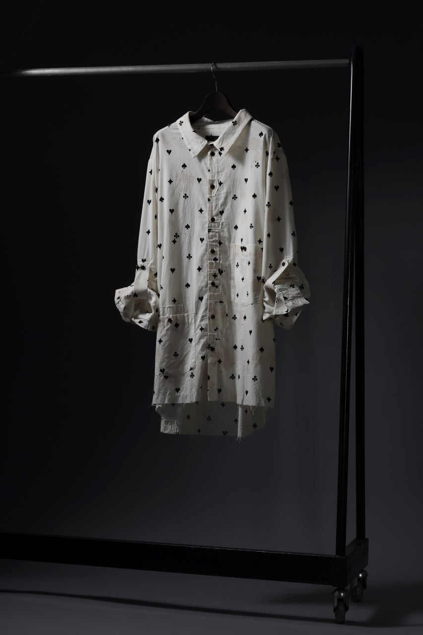 画像をギャラリービューアに読み込む, Aleksandr Manamis Mended Shirt / Tea Stain Dyed Cotton Gauze (QUATRE)