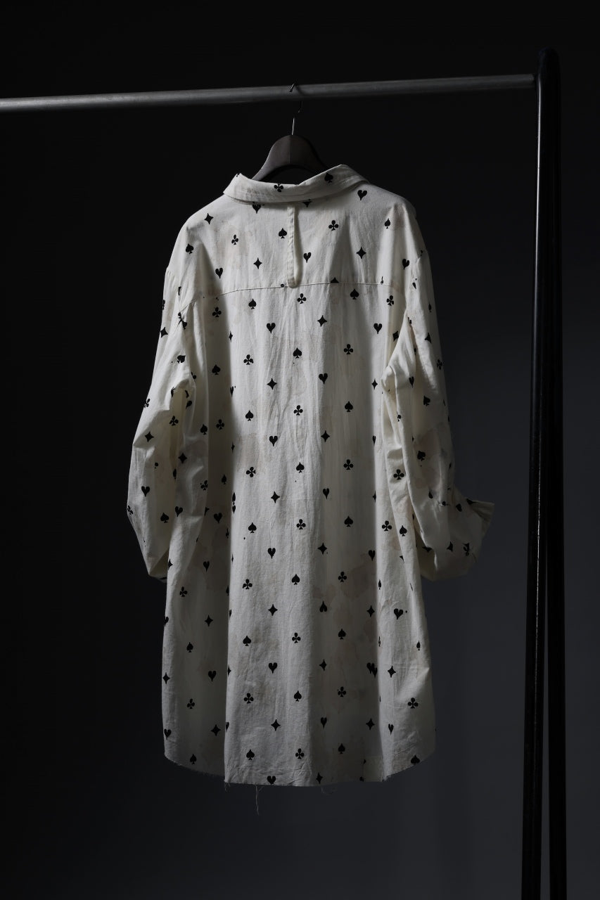 画像をギャラリービューアに読み込む, Aleksandr Manamis Mended Shirt / Tea Stain Dyed Cotton Gauze (QUATRE)