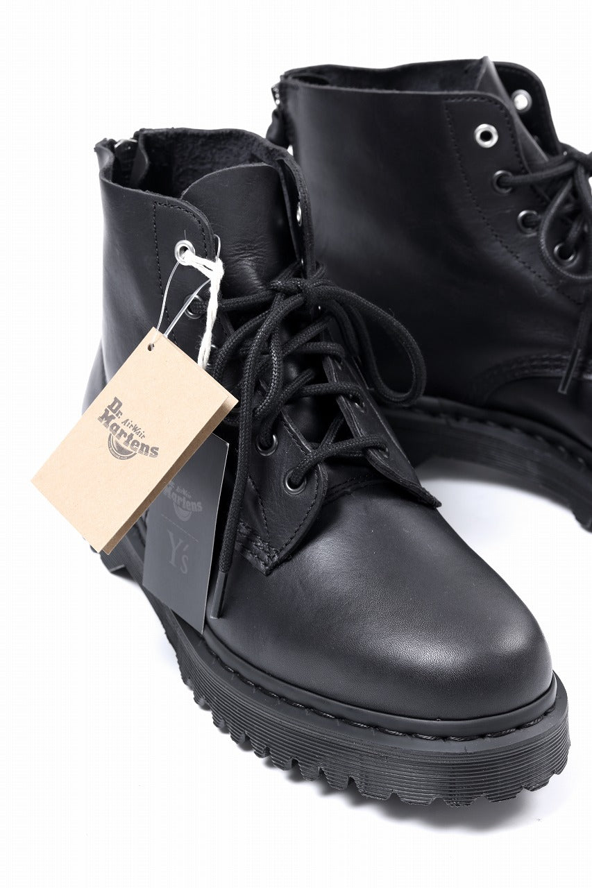 画像をギャラリービューアに読み込む, Y's x Dr. Martens 6 EYES BACK ZIP BOOTS 101 / CLASSIC CALF LEATHER (BLACK)