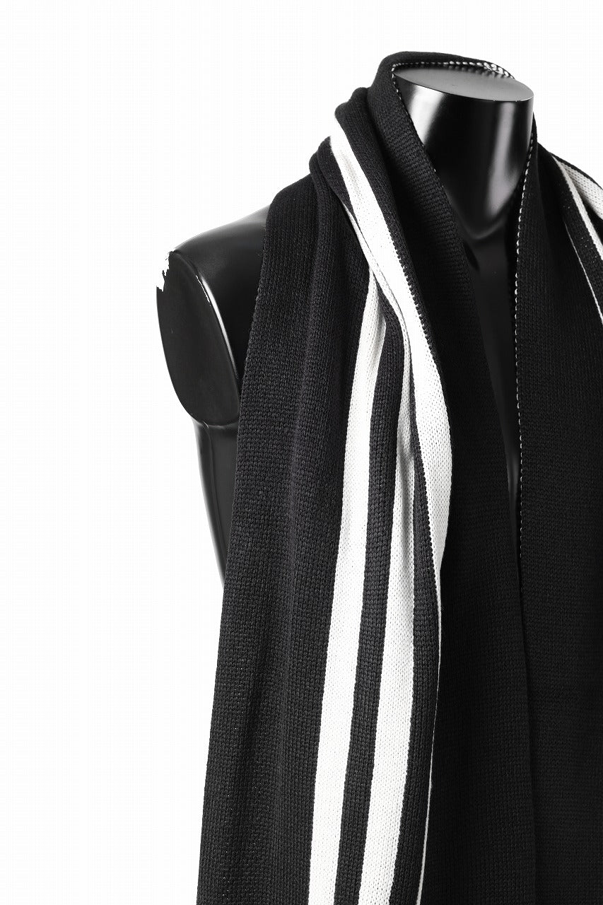 画像をギャラリービューアに読み込む, Y-3 Yohji Yamamoto THREE STRIPE SCARF (BLACK)