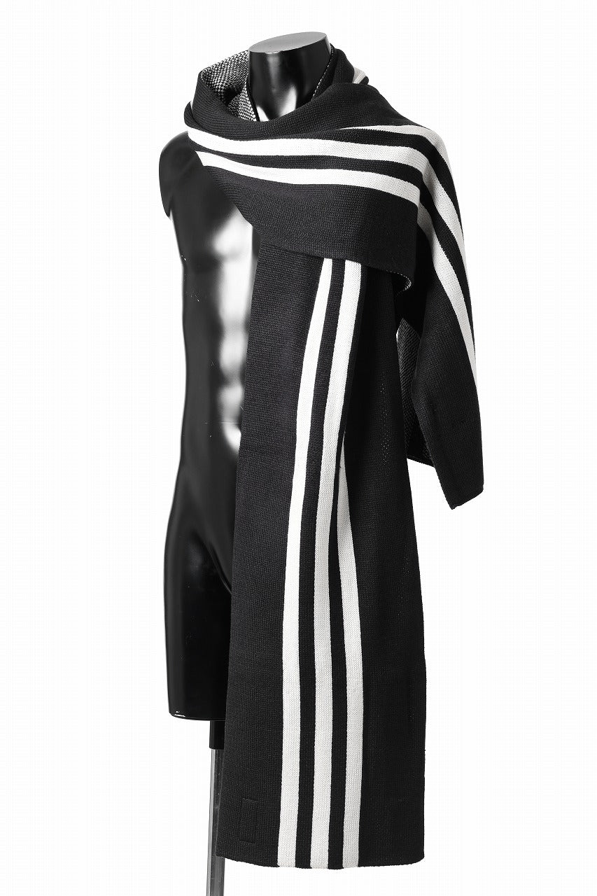 画像をギャラリービューアに読み込む, Y-3 Yohji Yamamoto THREE STRIPE SCARF (BLACK)