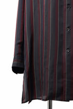 画像をギャラリービューアに読み込む, Y's for men STRIPE SHIRT with FLAP POCKET / PIGMENT DYED CUPRA (BLACK)