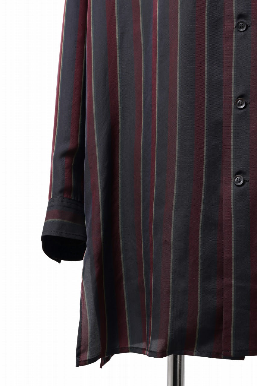 画像をギャラリービューアに読み込む, Y's for men STRIPE SHIRT with FLAP POCKET / PIGMENT DYED CUPRA (BLACK)