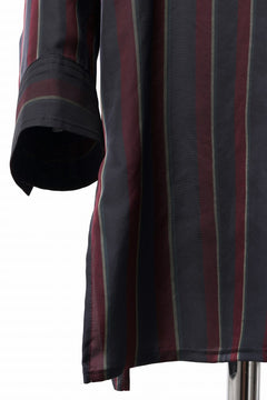 画像をギャラリービューアに読み込む, Y's for men STRIPE SHIRT with FLAP POCKET / PIGMENT DYED CUPRA (BLACK)