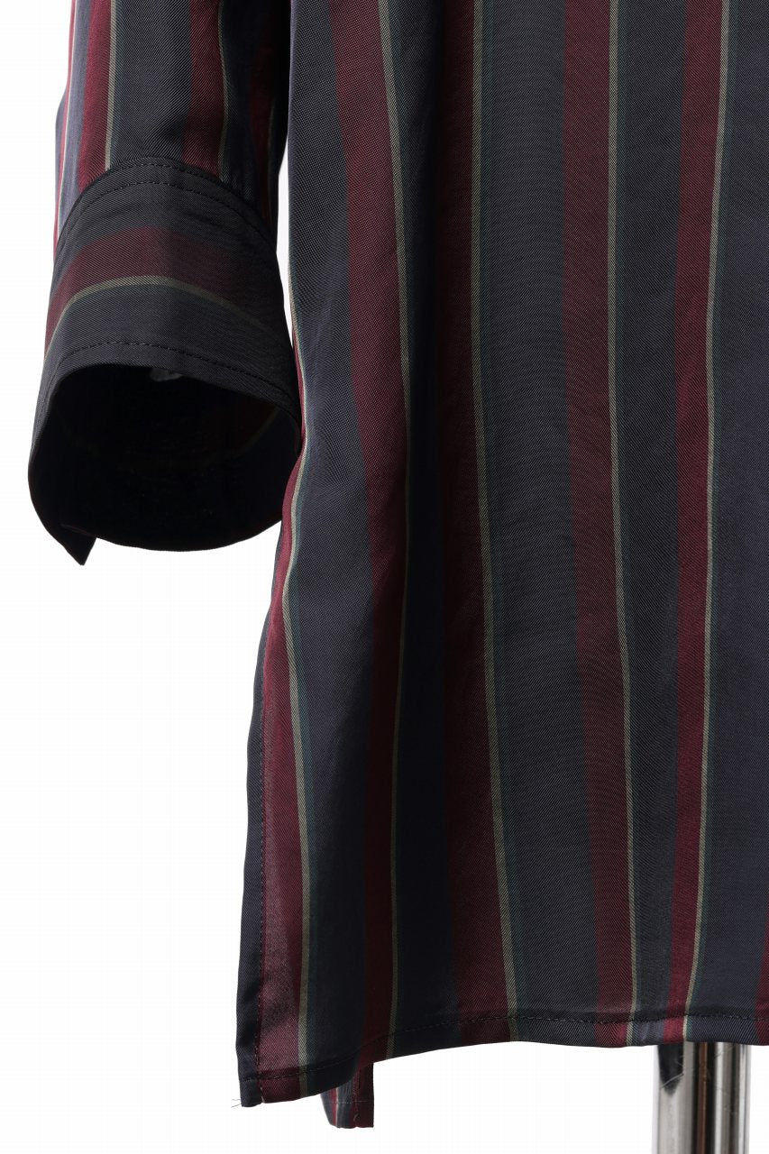 画像をギャラリービューアに読み込む, Y's for men STRIPE SHIRT with FLAP POCKET / PIGMENT DYED CUPRA (BLACK)