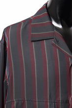 画像をギャラリービューアに読み込む, Y's for men STRIPE SHIRT with FLAP POCKET / PIGMENT DYED CUPRA (BLACK)