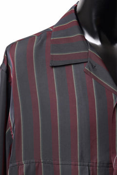 画像をギャラリービューアに読み込む, Y's for men STRIPE SHIRT with FLAP POCKET / PIGMENT DYED CUPRA (BLACK)