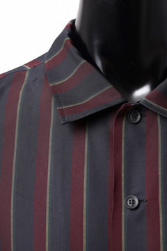 画像をギャラリービューアに読み込む, Y's for men STRIPE SHIRT with FLAP POCKET / PIGMENT DYED CUPRA (BLACK)