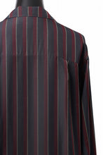 画像をギャラリービューアに読み込む, Y's for men STRIPE SHIRT with FLAP POCKET / PIGMENT DYED CUPRA (BLACK)