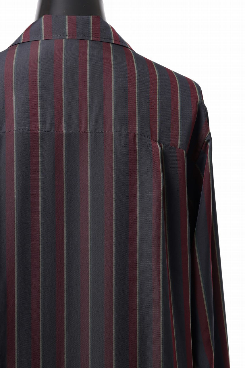 画像をギャラリービューアに読み込む, Y's for men STRIPE SHIRT with FLAP POCKET / PIGMENT DYED CUPRA (BLACK)