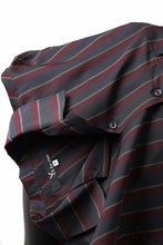 画像をギャラリービューアに読み込む, Y's for men STRIPE SHIRT with FLAP POCKET / PIGMENT DYED CUPRA (BLACK)