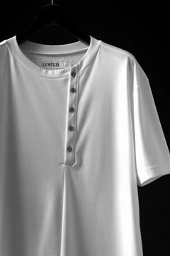 画像をギャラリービューアに読み込む, LEMURIA BIAS HENRY NECK S/S TOP #2 / MASTER HIGH GAUGE SMOOTH (WHITE)