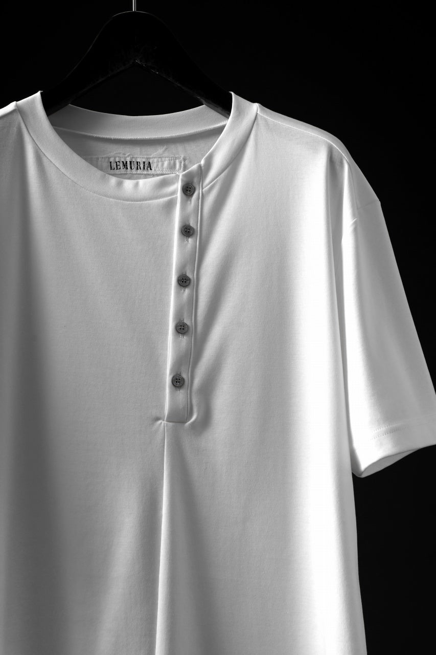 画像をギャラリービューアに読み込む, LEMURIA BIAS HENRY NECK S/S TOP #2 / MASTER HIGH GAUGE SMOOTH (WHITE)