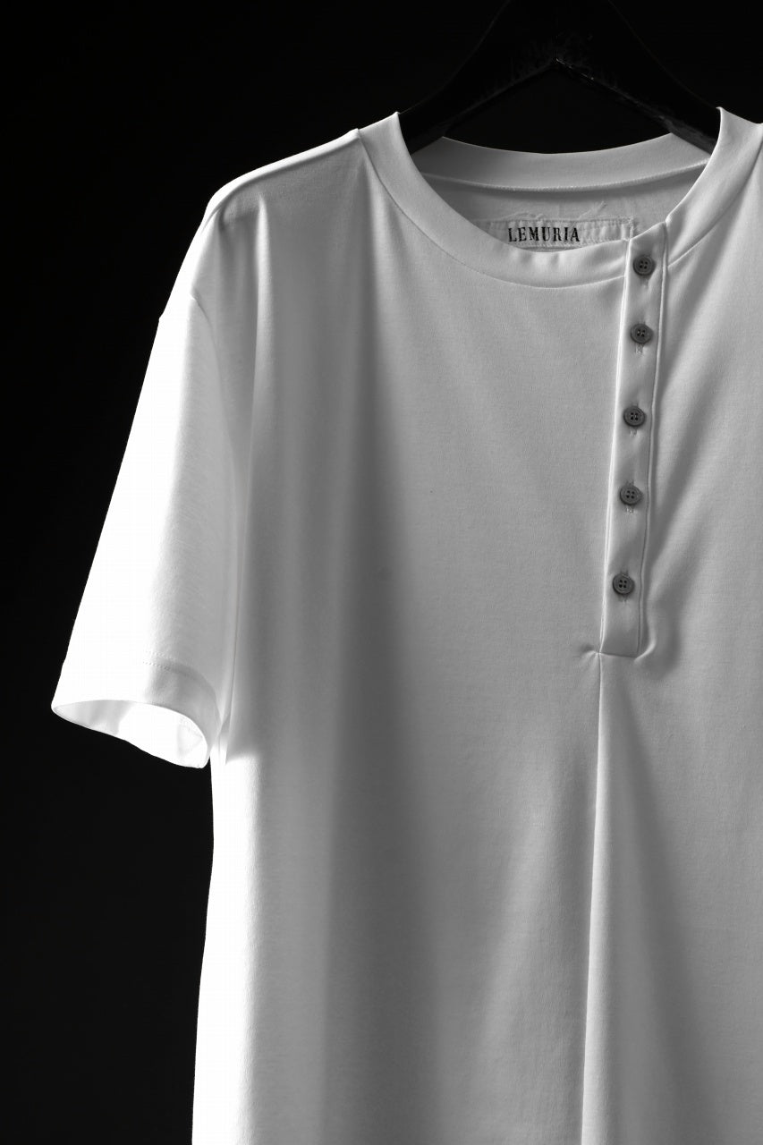 画像をギャラリービューアに読み込む, LEMURIA BIAS HENRY NECK S/S TOP #2 / MASTER HIGH GAUGE SMOOTH (WHITE)