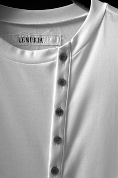 画像をギャラリービューアに読み込む, LEMURIA BIAS HENRY NECK S/S TOP #2 / MASTER HIGH GAUGE SMOOTH (WHITE)