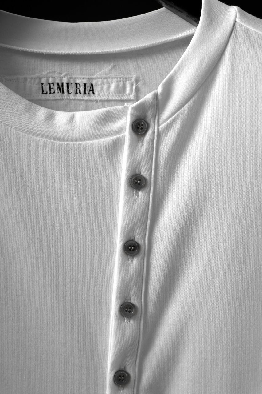 画像をギャラリービューアに読み込む, LEMURIA BIAS HENRY NECK S/S TOP #2 / MASTER HIGH GAUGE SMOOTH (WHITE)