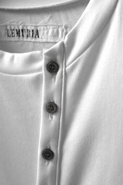 画像をギャラリービューアに読み込む, LEMURIA BIAS HENRY NECK S/S TOP #2 / MASTER HIGH GAUGE SMOOTH (WHITE)