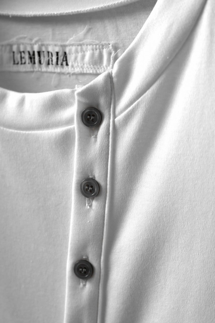 画像をギャラリービューアに読み込む, LEMURIA BIAS HENRY NECK S/S TOP #2 / MASTER HIGH GAUGE SMOOTH (WHITE)