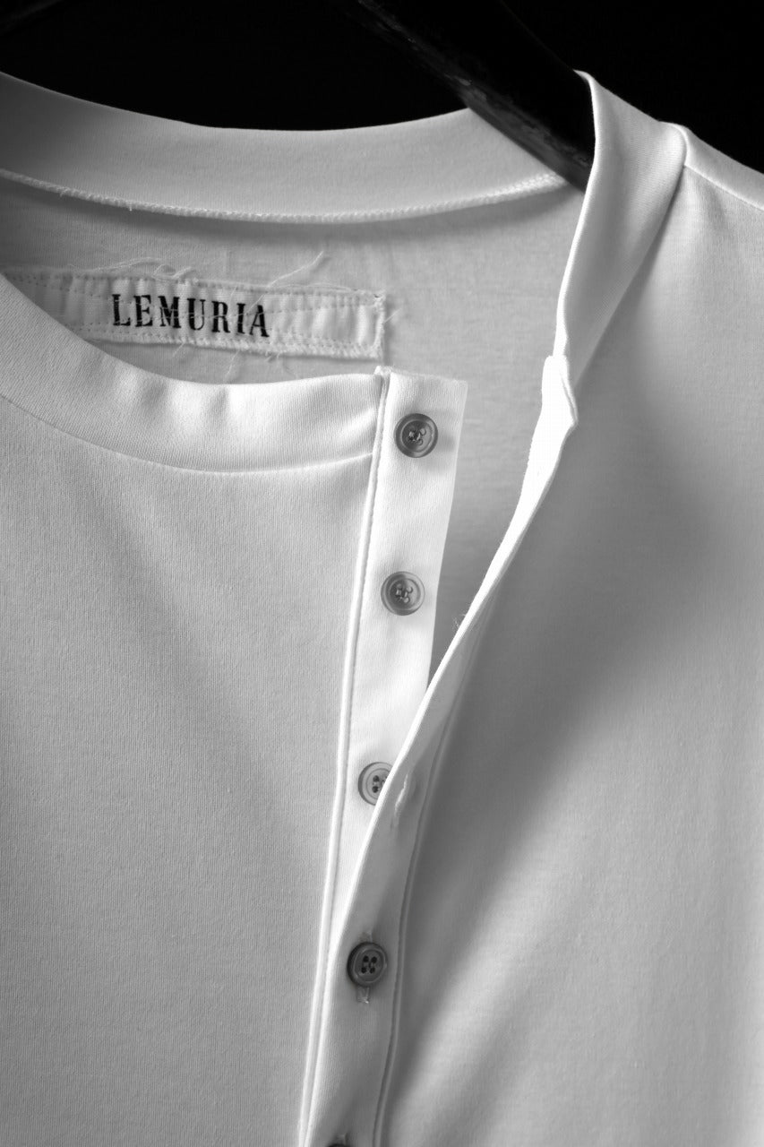 画像をギャラリービューアに読み込む, LEMURIA BIAS HENRY NECK S/S TOP #2 / MASTER HIGH GAUGE SMOOTH (WHITE)