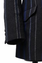 画像をギャラリービューアに読み込む, Y's for men 3B PEAKED LAPEL JACKET / WOOL SURGE STRIPE (BLACK)