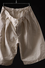 Load image into Gallery viewer, CAPERTICA 2-TUCK WIDE SHORTS / ARMY CANVAS (KINARI)