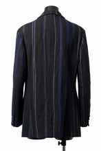 画像をギャラリービューアに読み込む, Y&#39;s for men 3B PEAKED LAPEL JACKET / WOOL SURGE STRIPE (BLACK)