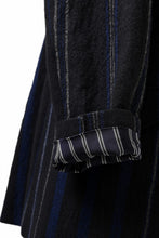 画像をギャラリービューアに読み込む, Y's for men 3B PEAKED LAPEL JACKET / WOOL SURGE STRIPE (BLACK)