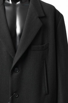 画像をギャラリービューアに読み込む, Y's for men SINGLE LONG JACKET / WOOL / NYLON FLANNEL (BLACK)
