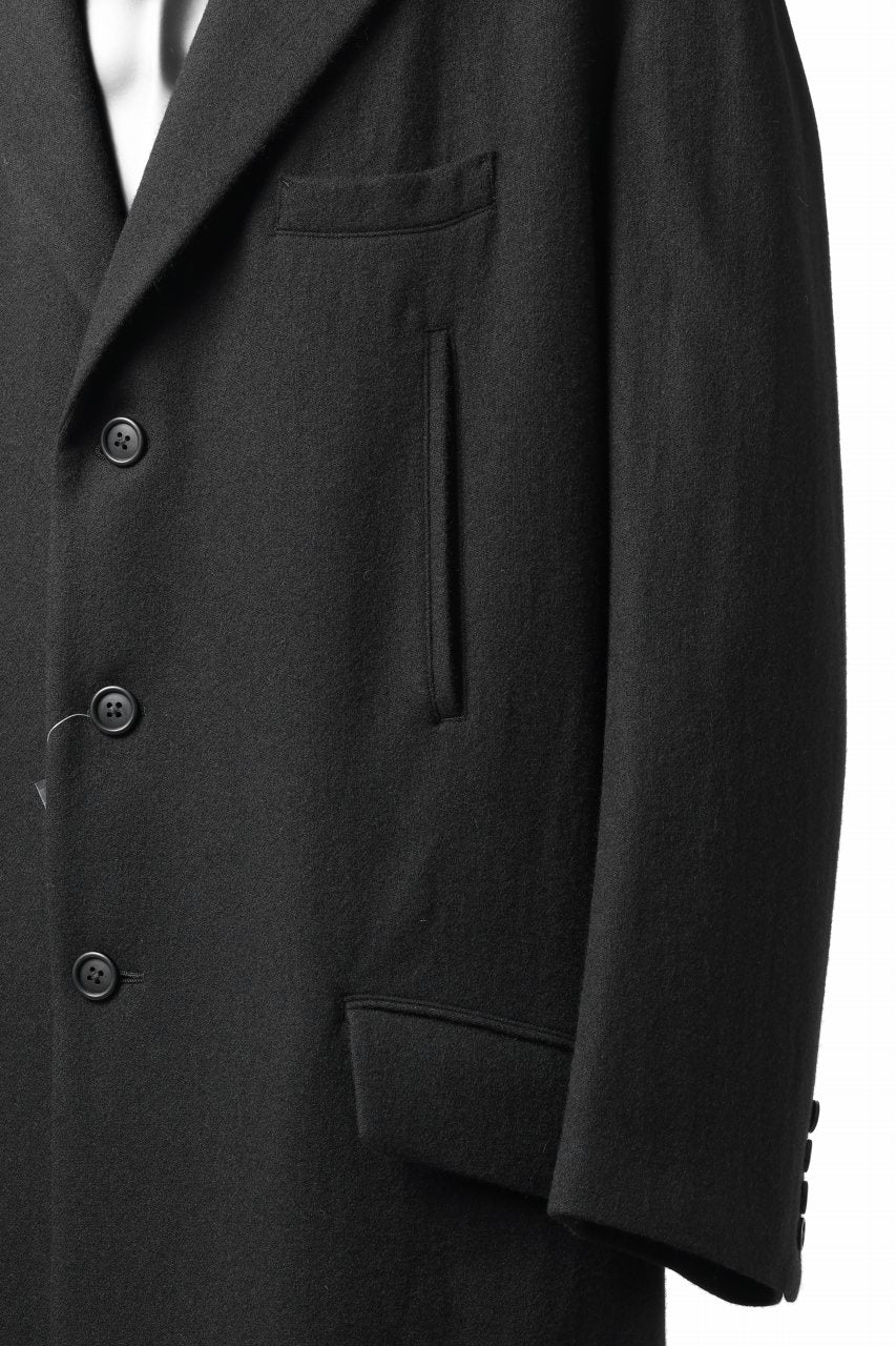 画像をギャラリービューアに読み込む, Y's for men SINGLE LONG JACKET / WOOL / NYLON FLANNEL (BLACK)