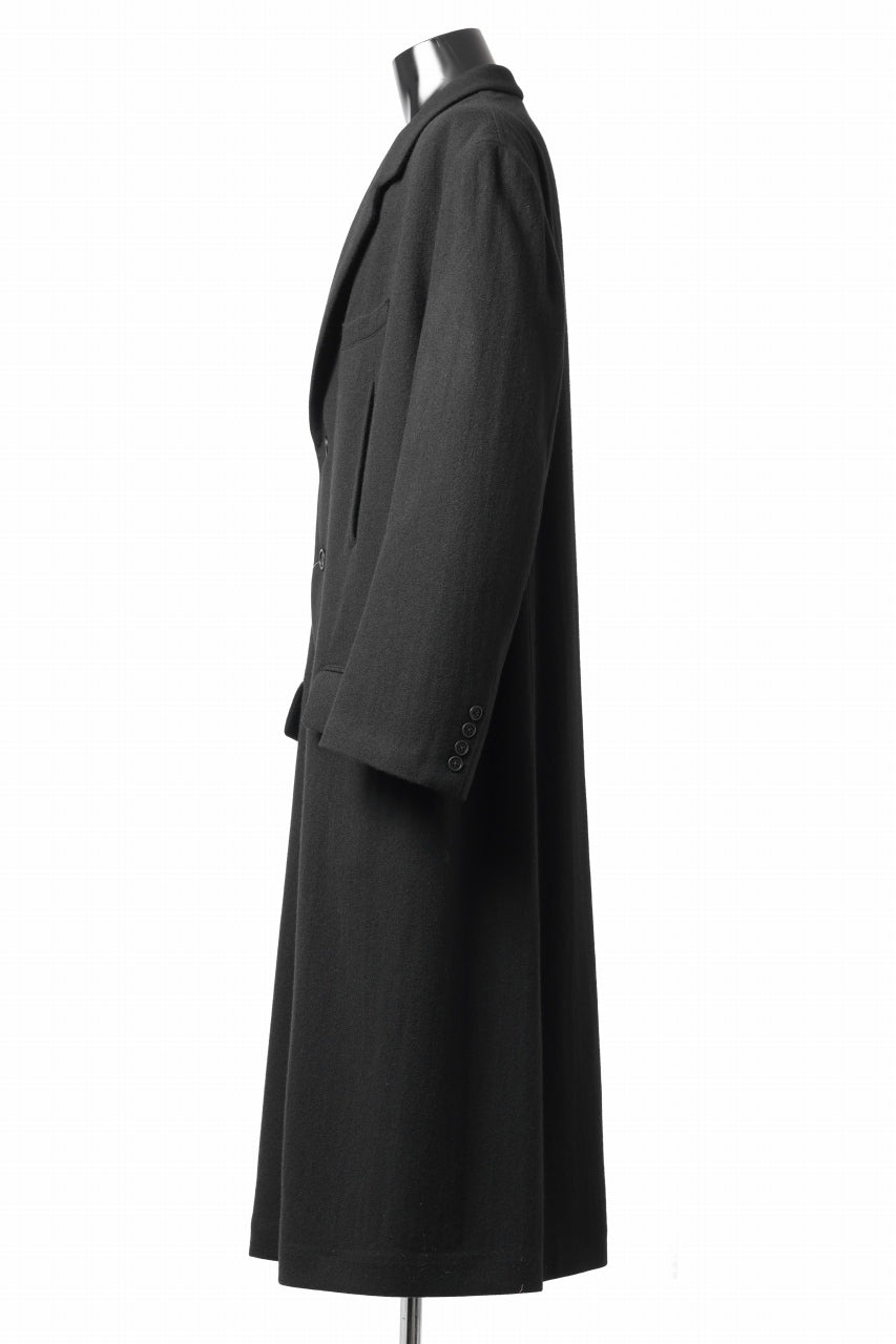 画像をギャラリービューアに読み込む, Y's for men SINGLE LONG JACKET / WOOL / NYLON FLANNEL (BLACK)