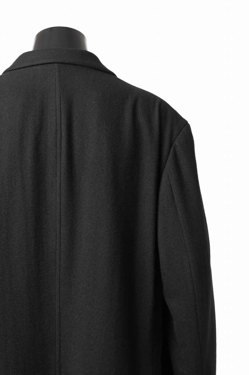 画像をギャラリービューアに読み込む, Y's for men SINGLE LONG JACKET / WOOL / NYLON FLANNEL (BLACK)