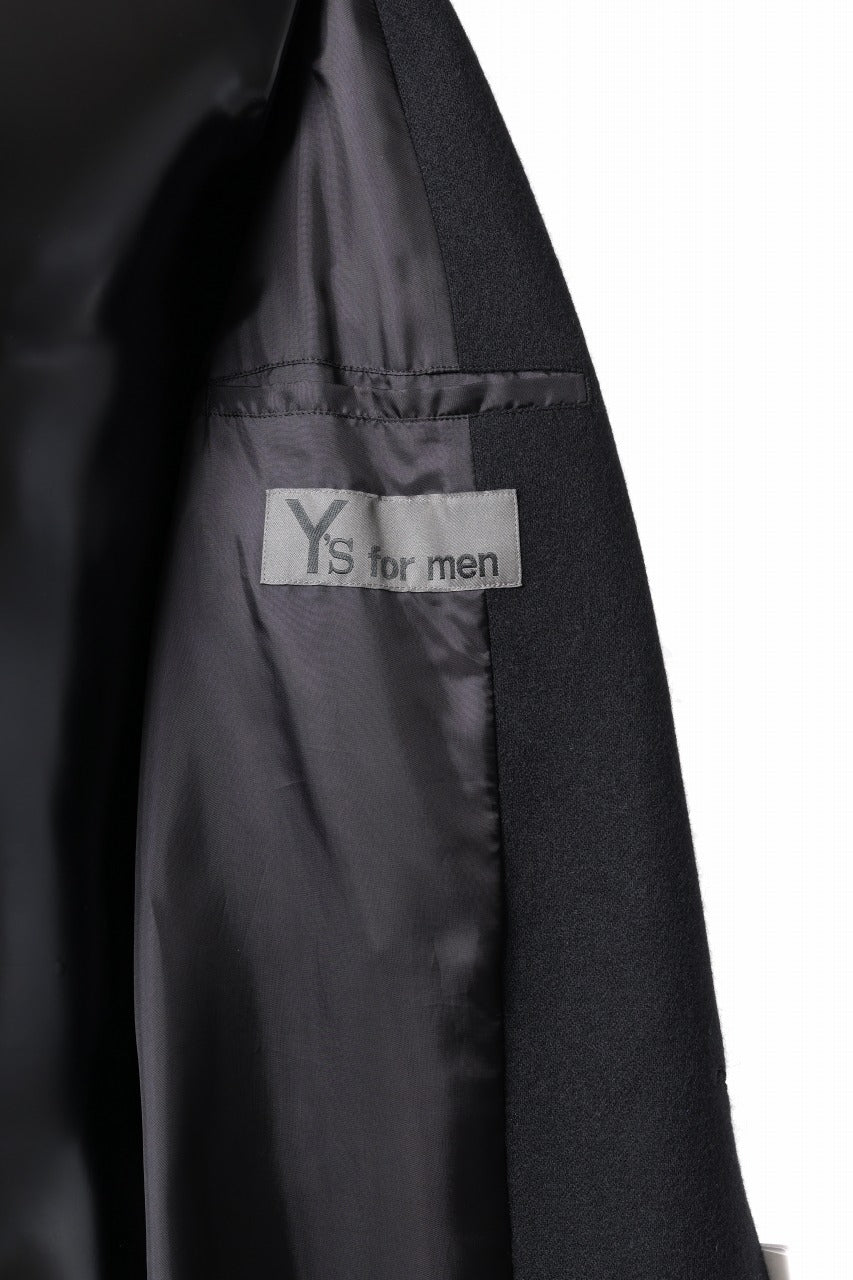 画像をギャラリービューアに読み込む, Y's for men SINGLE LONG JACKET / WOOL / NYLON FLANNEL (BLACK)
