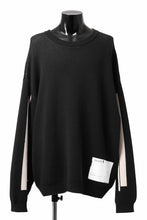 画像をギャラリービューアに読み込む, A.F ARTEFACT GEO PATTERN COTTON KNIT TOPS /  (BLACK x IVORY)