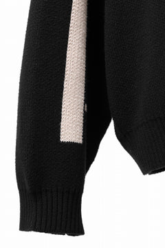 画像をギャラリービューアに読み込む, A.F ARTEFACT GEO PATTERN COTTON KNIT TOPS /  (BLACK x IVORY)