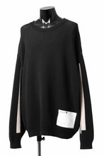画像をギャラリービューアに読み込む, A.F ARTEFACT GEO PATTERN COTTON KNIT TOPS /  (BLACK x IVORY)