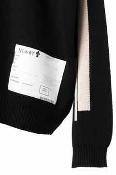 画像をギャラリービューアに読み込む, A.F ARTEFACT GEO PATTERN COTTON KNIT TOPS /  (BLACK x IVORY)