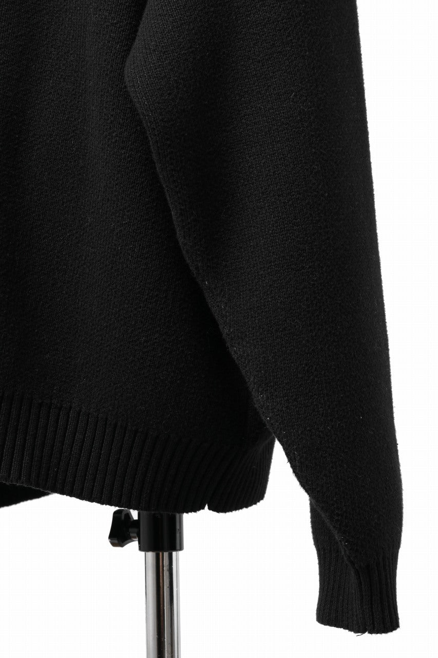画像をギャラリービューアに読み込む, A.F ARTEFACT GEO PATTERN COTTON KNIT TOPS /  (BLACK x IVORY)