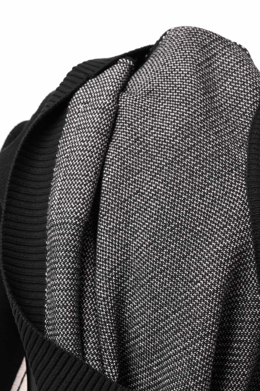 画像をギャラリービューアに読み込む, A.F ARTEFACT GEO PATTERN COTTON KNIT TOPS /  (BLACK x IVORY)