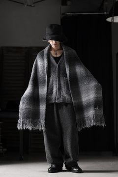 画像をギャラリービューアに読み込む, th products Inflated Cardigan / 1/4.5 kasuri loop knit (mono)